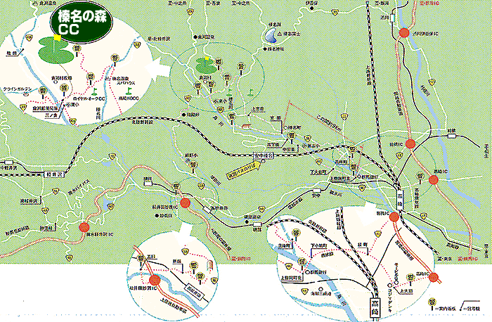 榛名の森カントリークラブ（旧：響の森ＣＣ）のアクセス地図