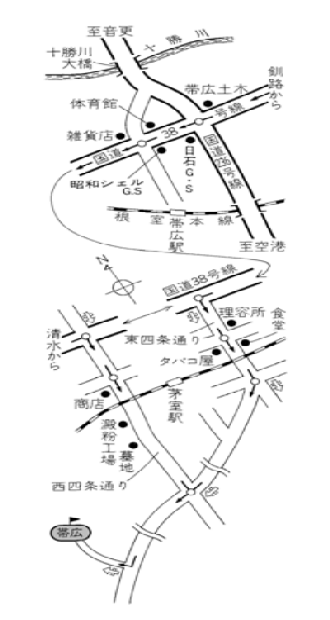 帯広カントリークラブ　新嵐山コースのアクセス地図