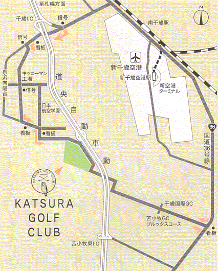 桂ゴルフ倶楽部のアクセス地図