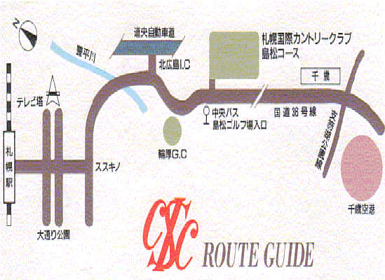 札幌国際カントリークラブ　島松コースのアクセス地図