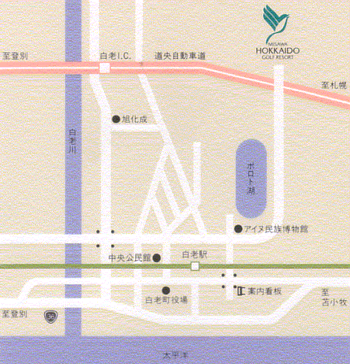 北海道ポロトゴルフクラブのアクセス地図