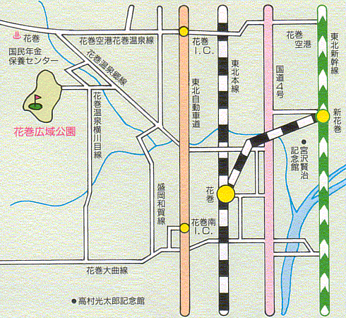 県民ゴルフ場のアクセス地図