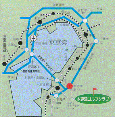 木更津ゴルフクラブのアクセス地図