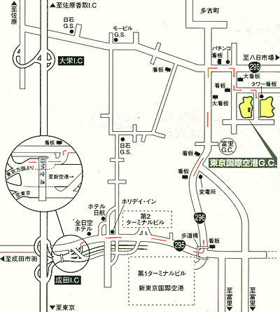 東京国際空港ゴルフ倶楽部のアクセス地図