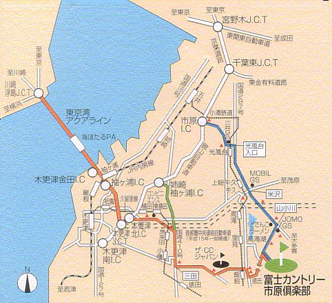 富士市原ゴルフクラブ（旧富士ＯＧＭゴルフクラブ市原コース）のアクセス地図