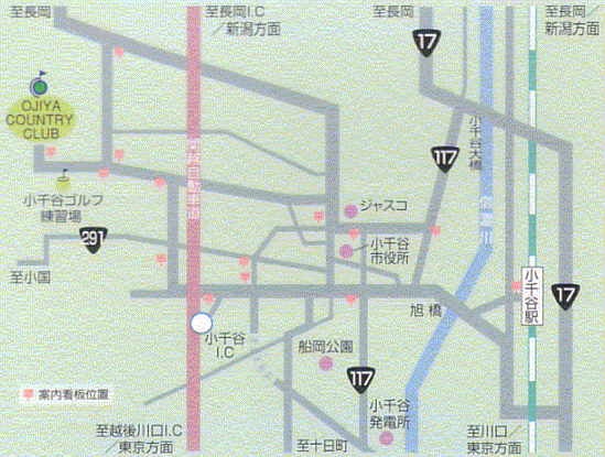 小千谷カントリークラブのアクセス地図