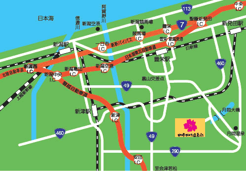 中峰ゴルフ倶楽部のアクセス地図
