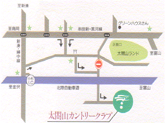 太閤山カントリークラブのアクセス地図