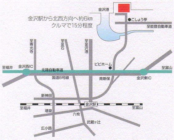 ゴルフ倶楽部金沢リンクスのアクセス地図