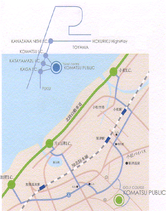 小松パブリックのアクセス地図
