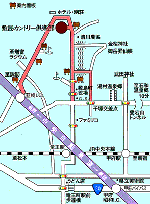 敷島カントリー倶楽部のアクセス地図