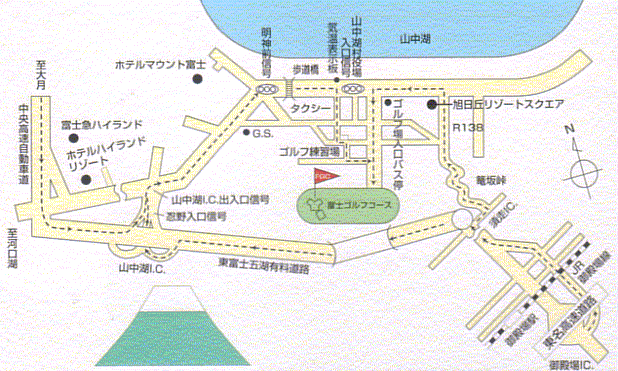 富士ゴルフコースのアクセス地図