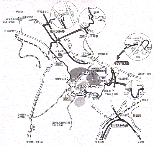 塩嶺カントリークラブのアクセス地図