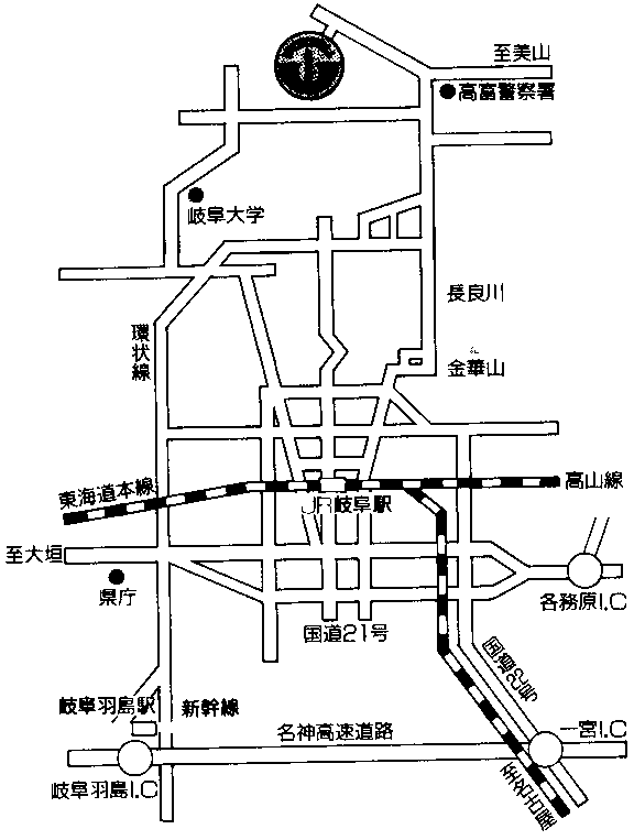 岐阜国際カントリー倶楽部のアクセス地図