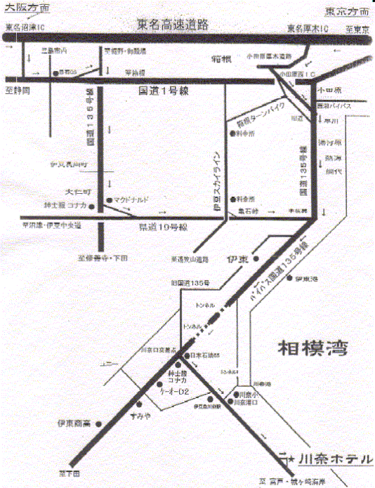 川奈ホテルゴルフコース　大島コースのアクセス地図