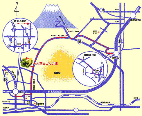 大富士ゴルフクラブのアクセス地図