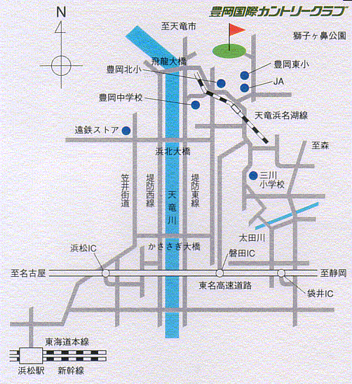 豊岡国際カントリークラブのアクセス地図