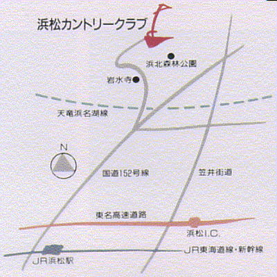 浜松カントリークラブのアクセス地図