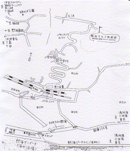 熱海ゴルフ倶楽部のアクセス地図