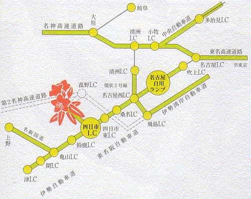 菰野倶楽部ジャック・ニクラウスゴルフコースのアクセス地図