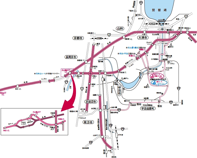 大津カントリークラブ　西コースのアクセス地図