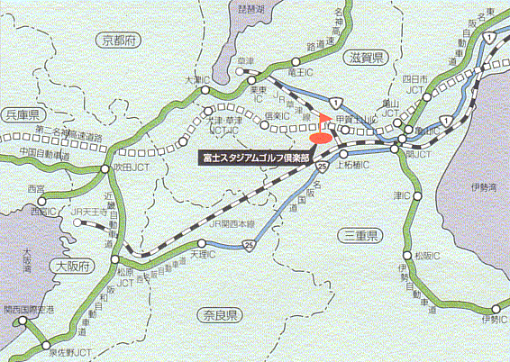 富士スタジアムゴルフ倶楽部　北コースのアクセス地図