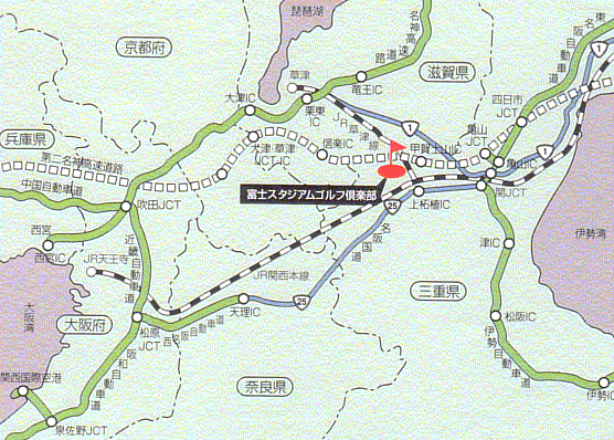 富士スタジアムゴルフ倶楽部　南コースのアクセス地図