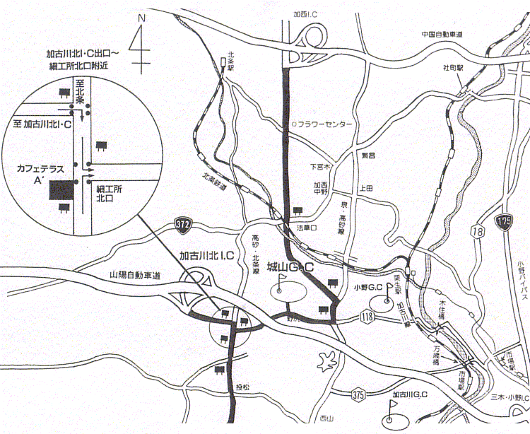 城山ゴルフ倶楽部（兵庫県）のアクセス地図