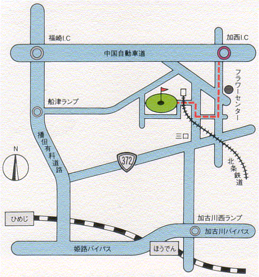 播州東洋ゴルフ倶楽部のアクセス地図