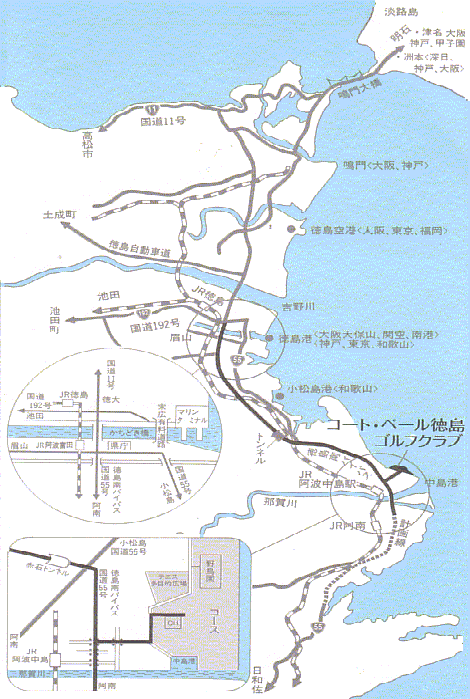 コート・ベール徳島ゴルフクラブのアクセス地図