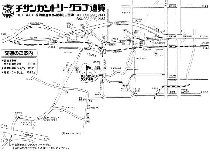 チサンカントリークラブ遠賀のアクセス地図