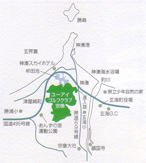 ＮＥＷユーアイゴルフクラブのアクセス地図