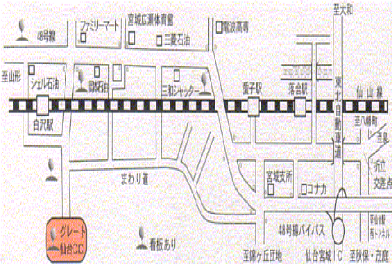 グレート仙台カントリー倶楽部のアクセス地図