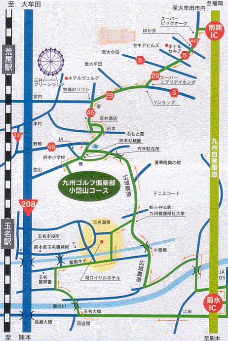 九州ゴルフ倶楽部　小岱山コースのアクセス地図