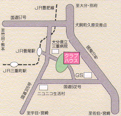三重カントリークラブ（大分県）のアクセス地図