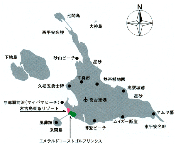 エメラルドコーストゴルフリンクスのアクセス地図