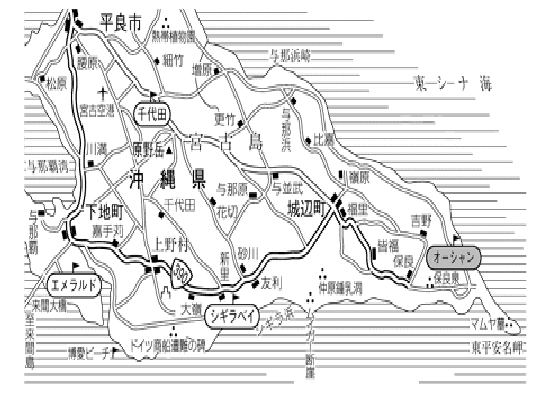 オーシャンリンクス宮古島のアクセス地図