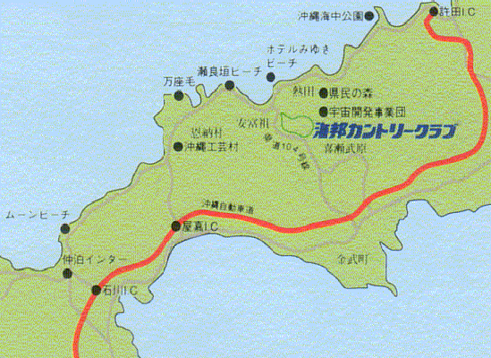 ジ・アッタテラスゴルフリゾートのアクセス地図