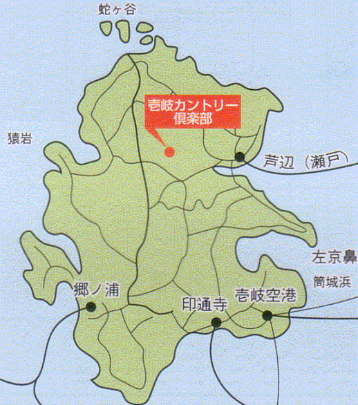 壱岐カントリー倶楽部のアクセス地図