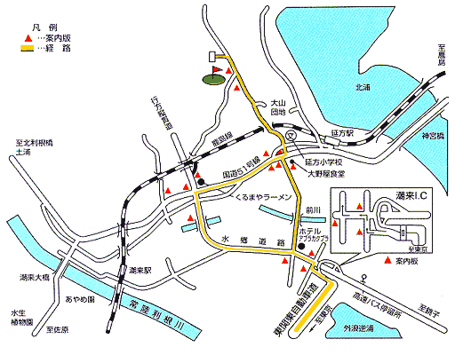 潮来カントリー倶楽部のアクセス地図