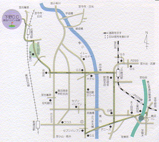 ディアレイク・カントリー倶楽部のアクセス地図